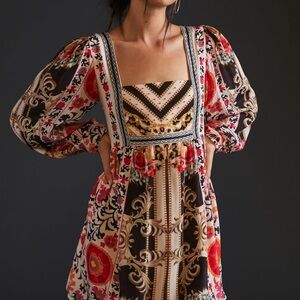 Anthropologie Floral Mini Dress